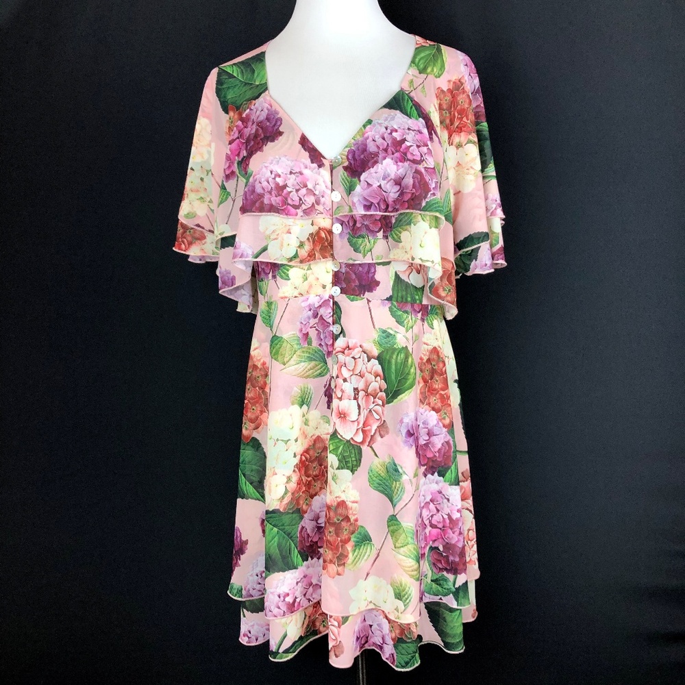 Show Me Your MuMu Pink Leandra Dress Floral Size L